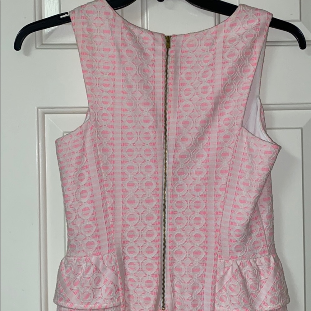 Lilly Pulitzer Bright Pink Eyelet Lace Dress - Picture 7 of 8